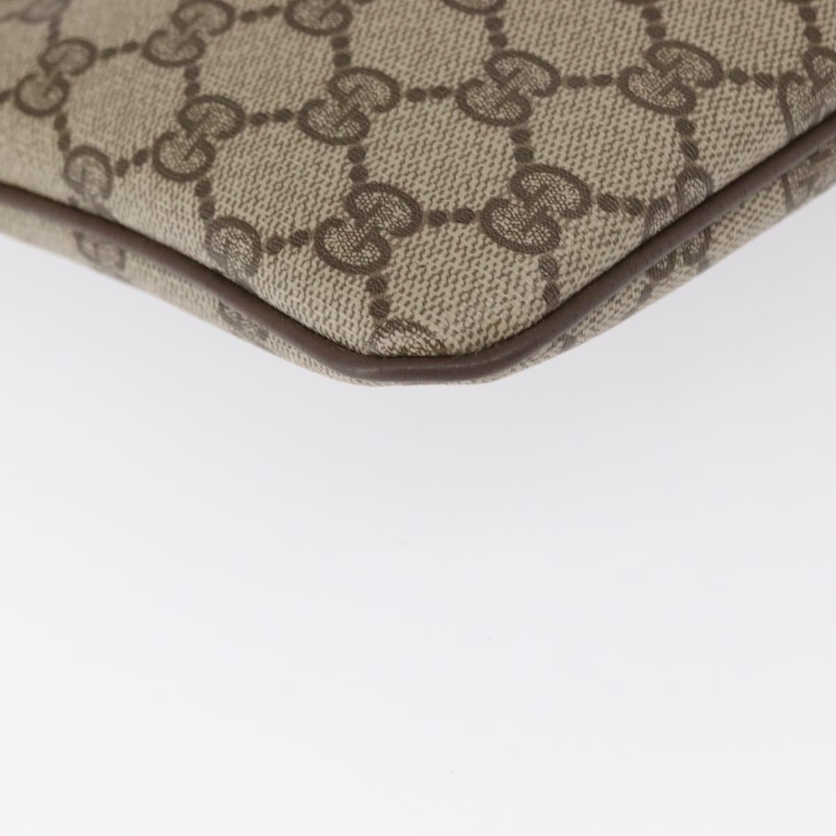 GUCCI GG Supreme Web Sherry Line Bag PVC Beige Gold 904 02 047 Auth yk19952