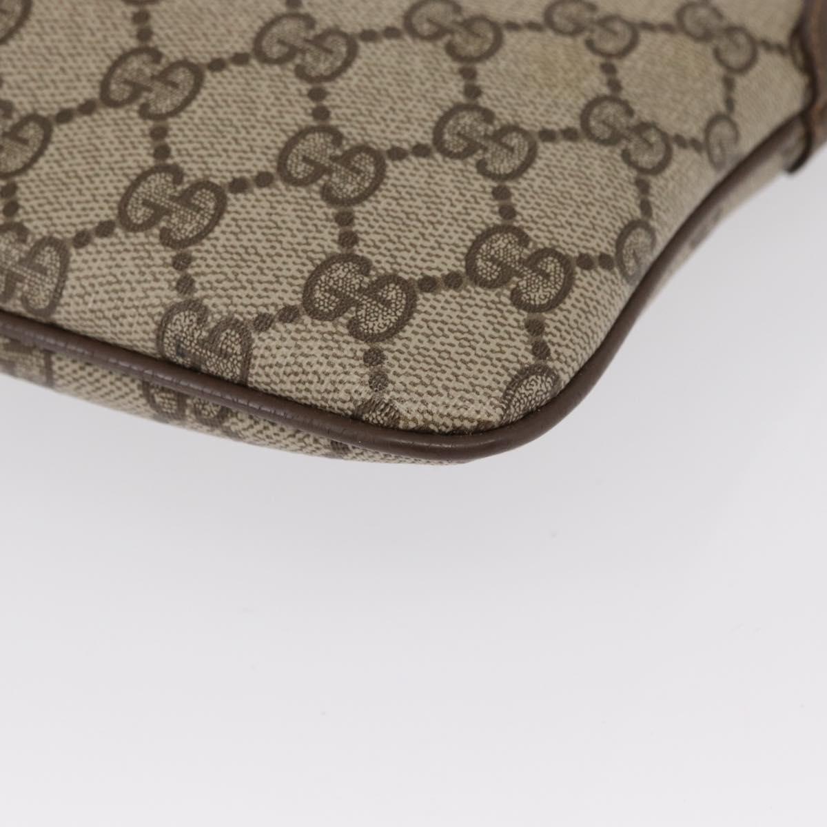 GUCCI GG Supreme Web Sherry Line Bag PVC Beige Gold 904 02 047 Auth yk19952