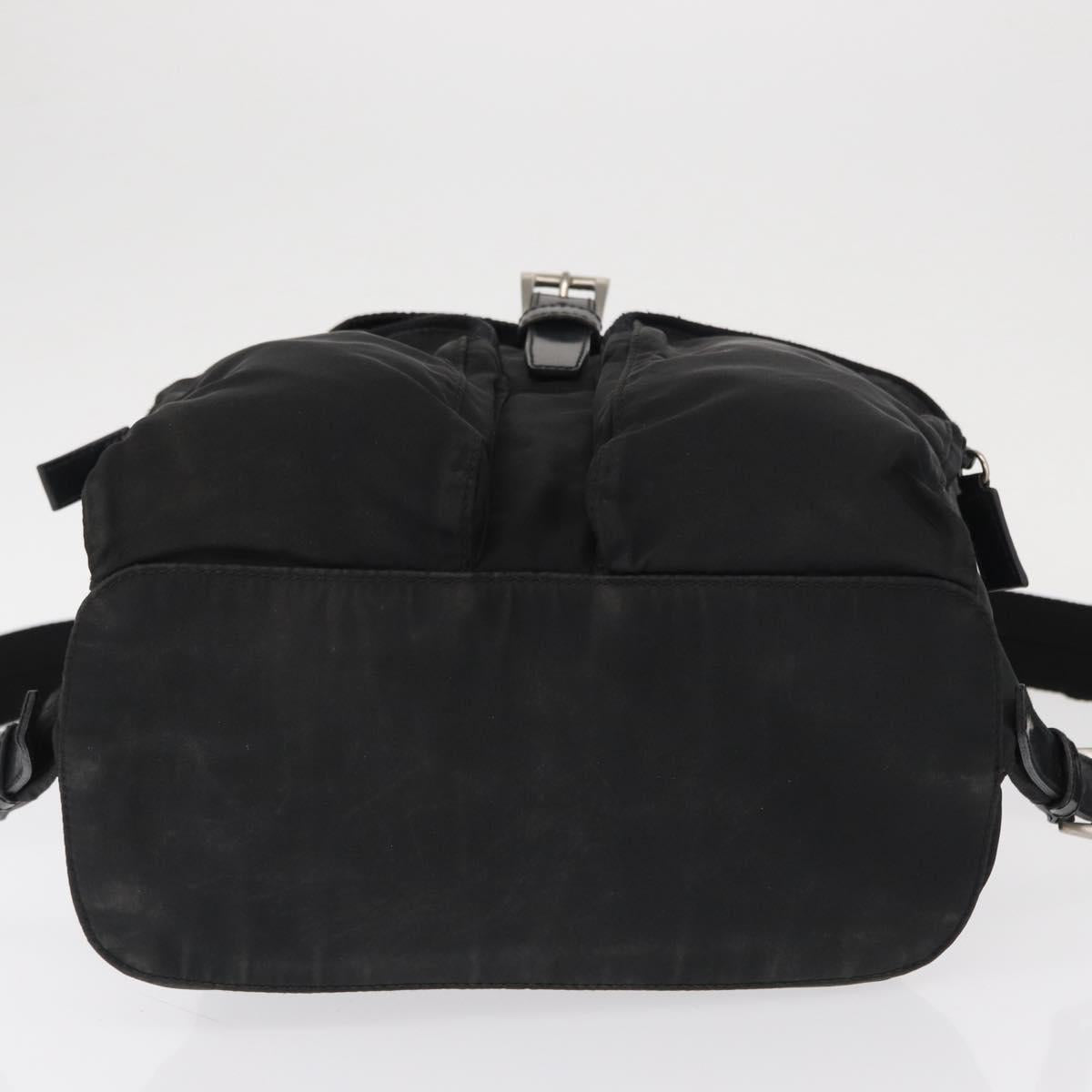 PRADA Backpack Nylon Black Silver Auth yk19964