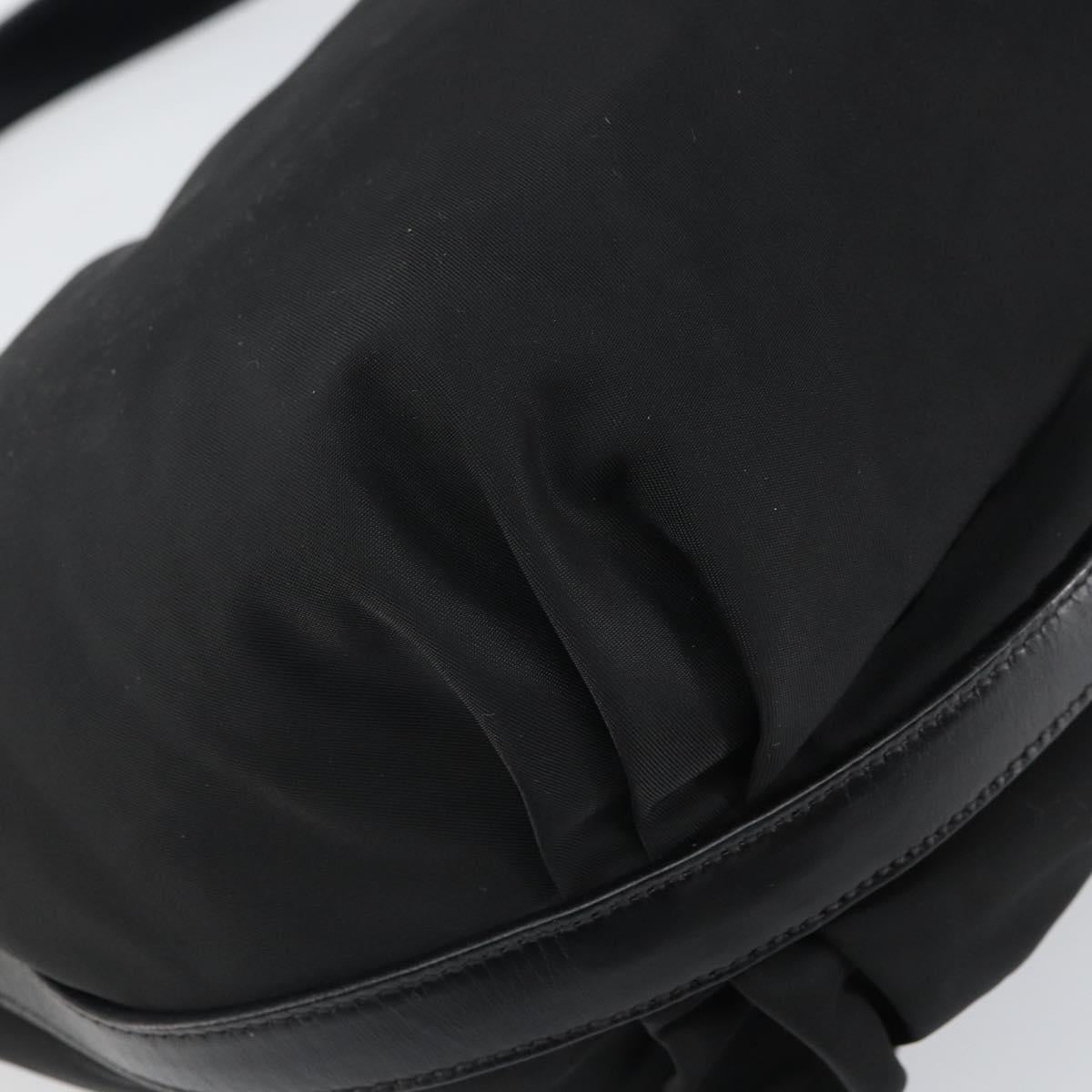 PRADA Shoulder Bag Nylon Black Silver Auth yk19971