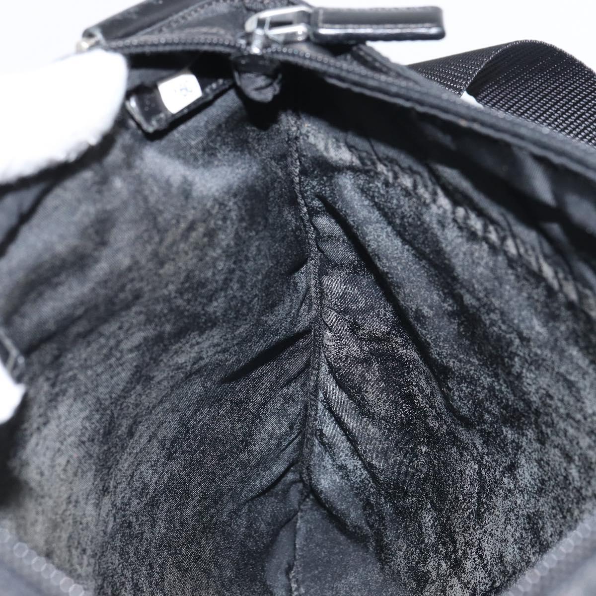 PRADA Shoulder Bag Nylon Black Silver Auth yk19974