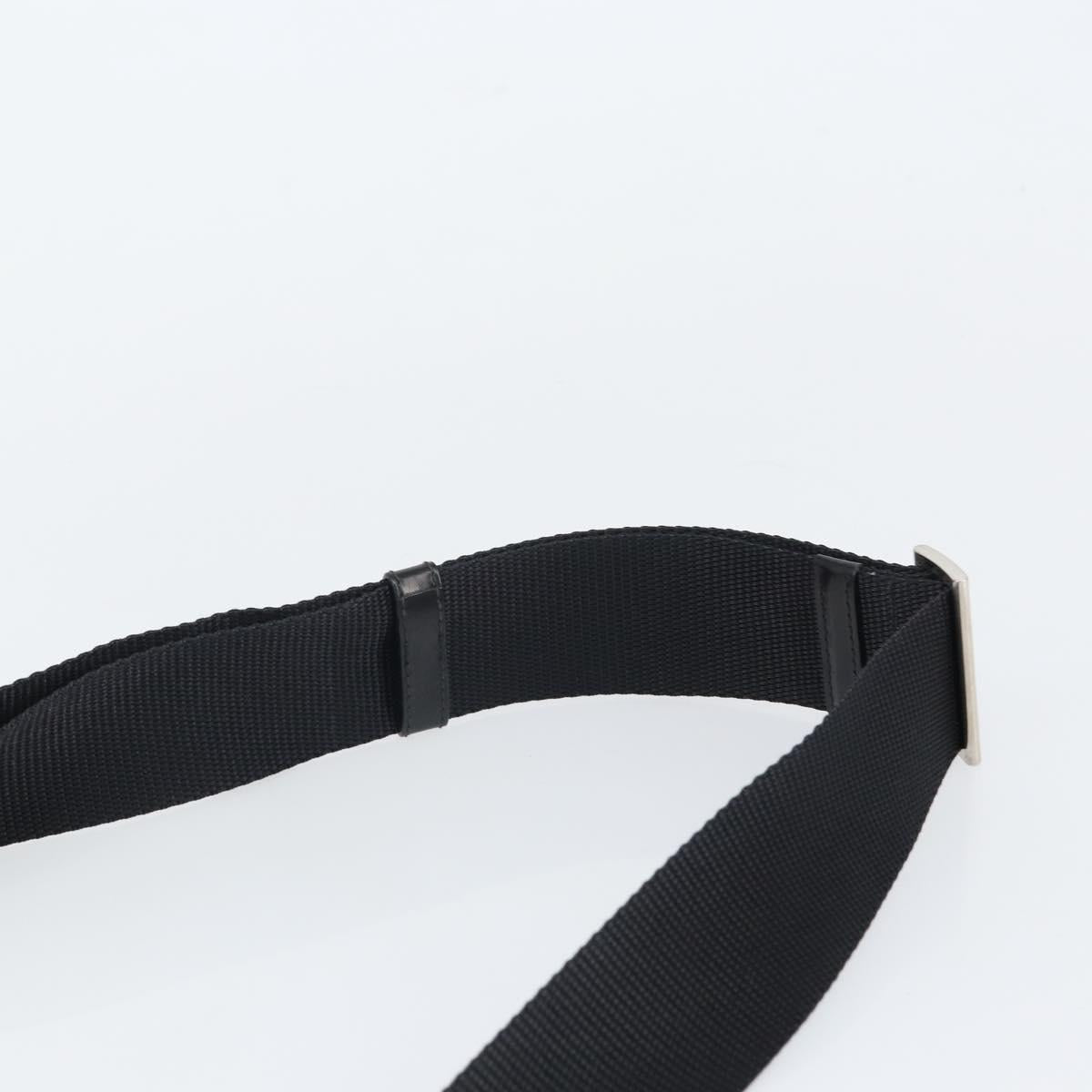 PRADA Shoulder Bag Nylon Black Silver Auth yk19974