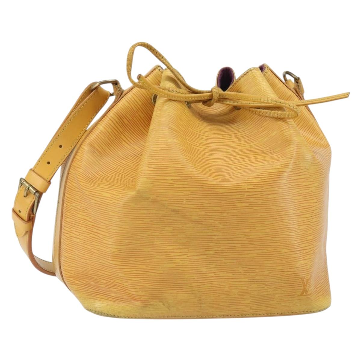 LOUIS VUITTON Epi Petit Noe Shoulder Bag Yellow M44109 LV Auth yk19985