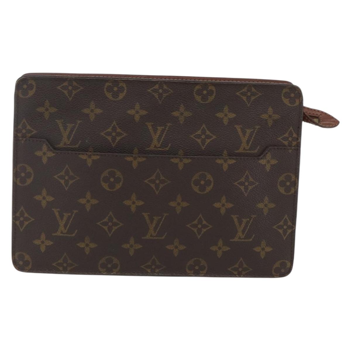 LOUIS VUITTON Monogram Pochette Homme Clutch Bag M51795 LV Auth yk20002