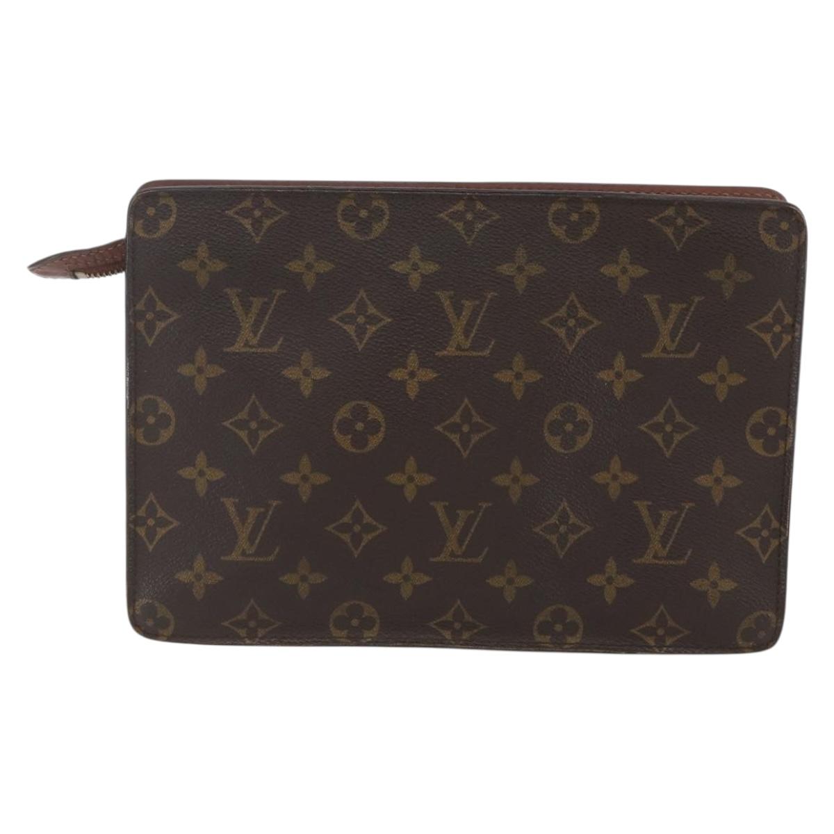 LOUIS VUITTON Monogram Pochette Homme Clutch Bag M51795 LV Auth yk20002