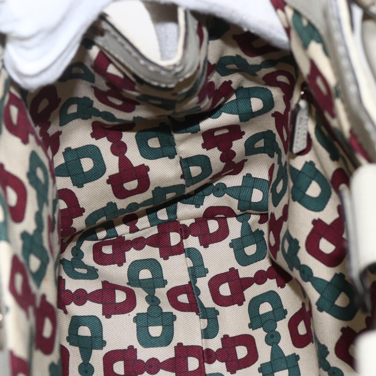 GUCCI Guccissima GG Canvas Sukey Hand Bag Leather White Gold 211944 Auth yk20007