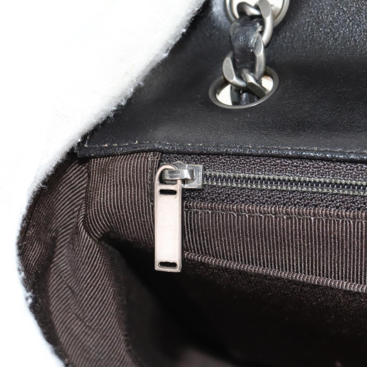 CHANEL Choco Bar Chain Shoulder Bag Denim Blue CC Auth yk20012V