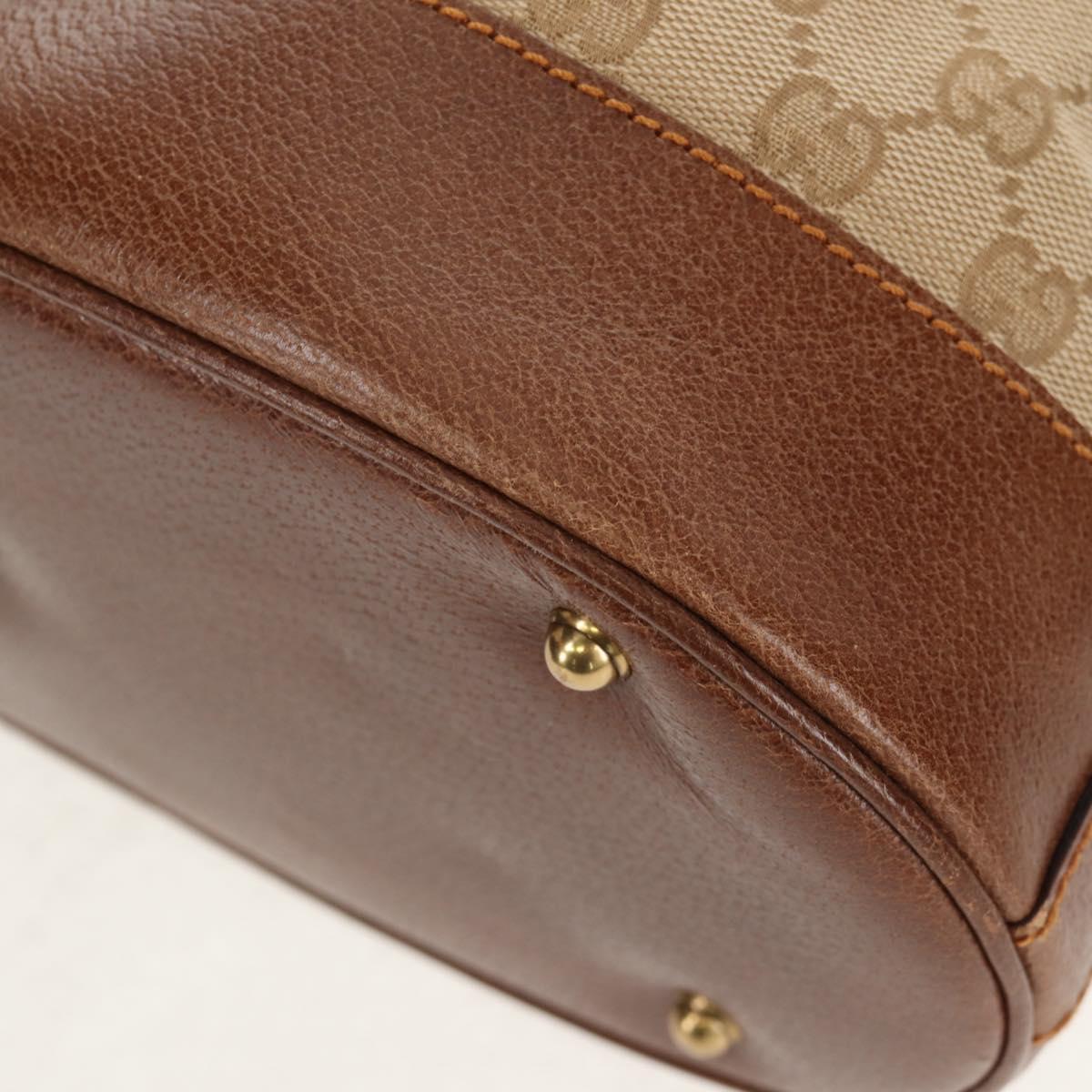 GUCCI GG Canvas Shoulder Bag Beige Gold Auth yk20026A