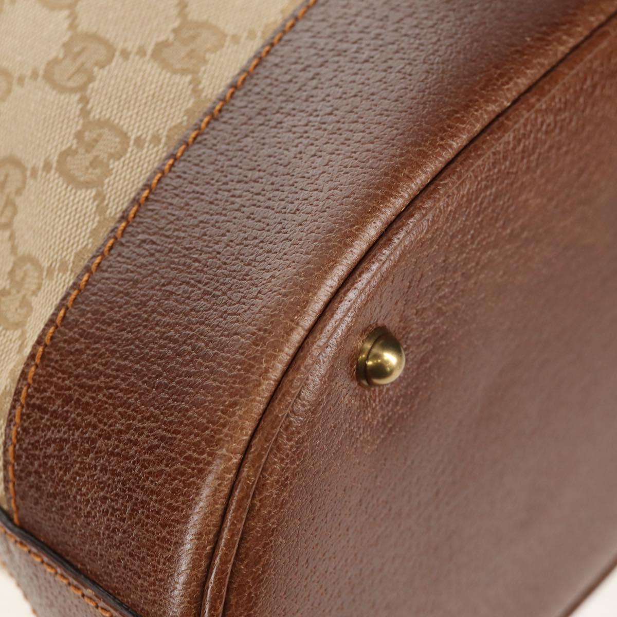 GUCCI GG Canvas Shoulder Bag Beige Gold Auth yk20026A