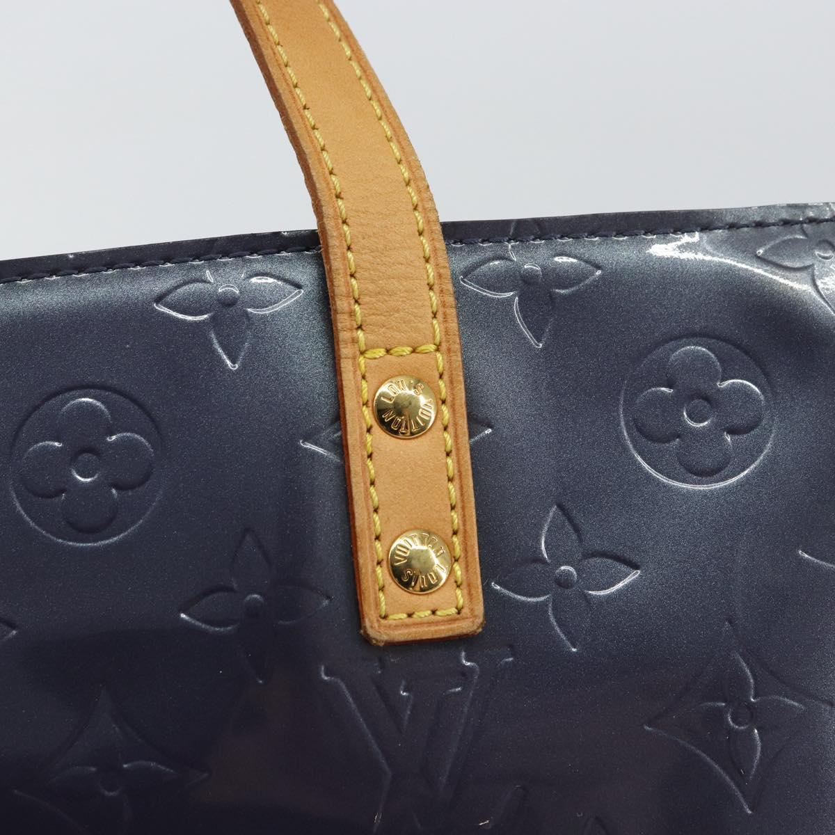 LOUIS VUITTON Monogram Vernis Reade PM Hand Bag Indigo M91335 LV Auth yk20031A