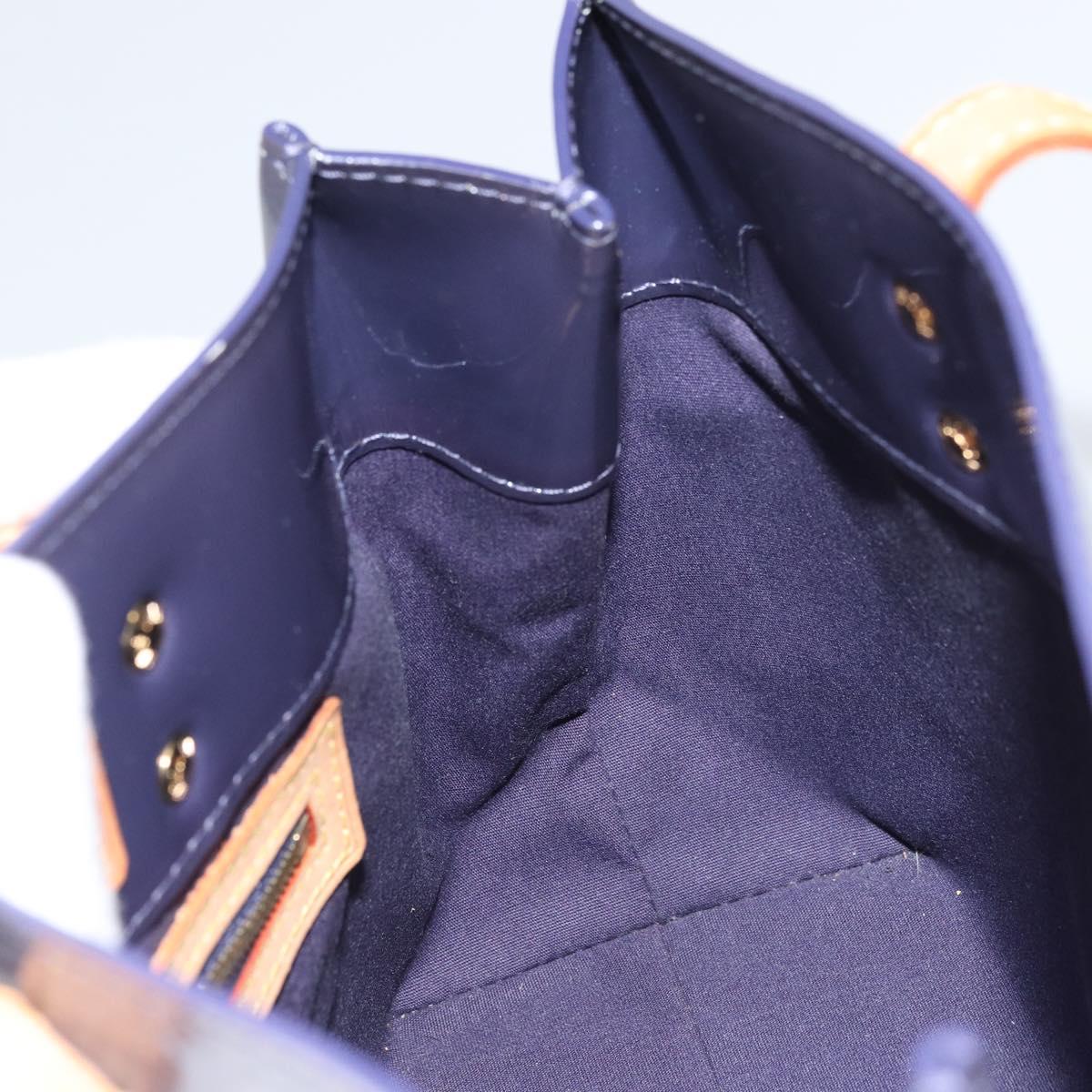 LOUIS VUITTON Monogram Vernis Reade PM Hand Bag Indigo M91335 LV Auth yk20031A