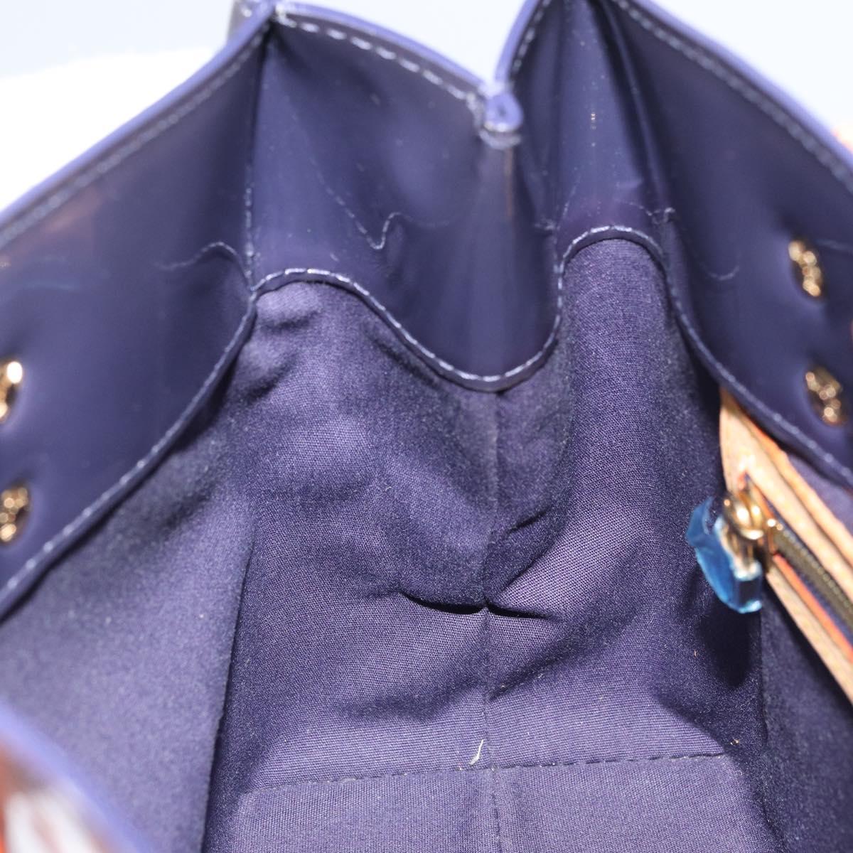 LOUIS VUITTON Monogram Vernis Reade PM Hand Bag Indigo M91335 LV Auth yk20031A