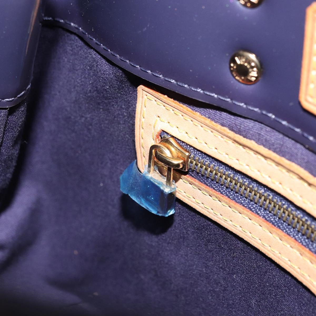 LOUIS VUITTON Monogram Vernis Reade PM Hand Bag Indigo M91335 LV Auth yk20031A