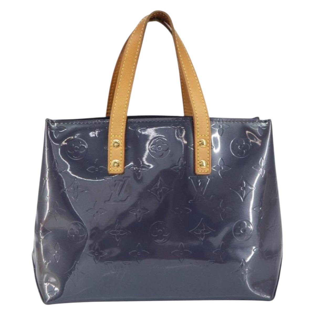 LOUIS VUITTON Monogram Vernis Reade PM Hand Bag Indigo M91335 LV Auth yk20031A