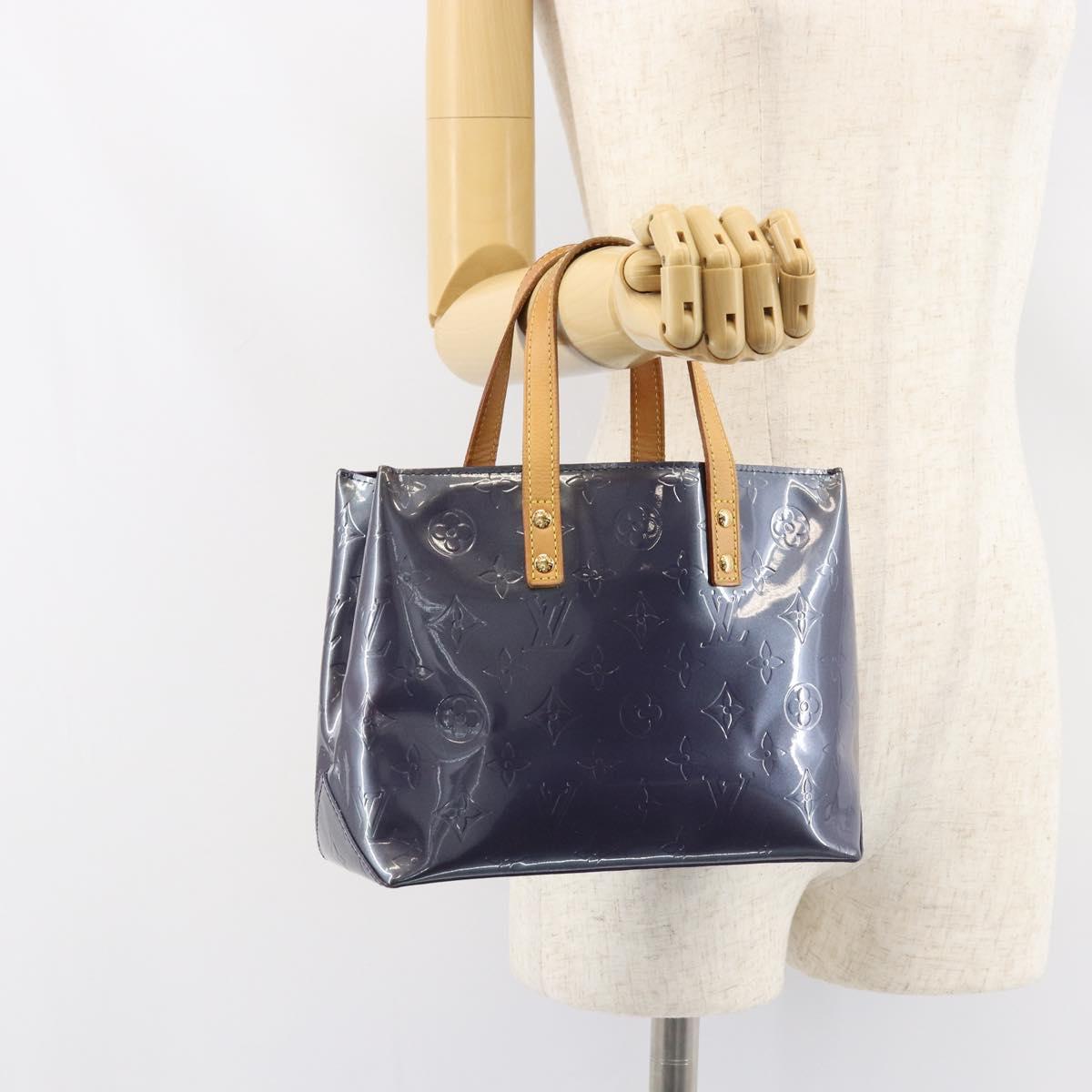 LOUIS VUITTON Monogram Vernis Reade PM Hand Bag Indigo M91335 LV Auth yk20031A