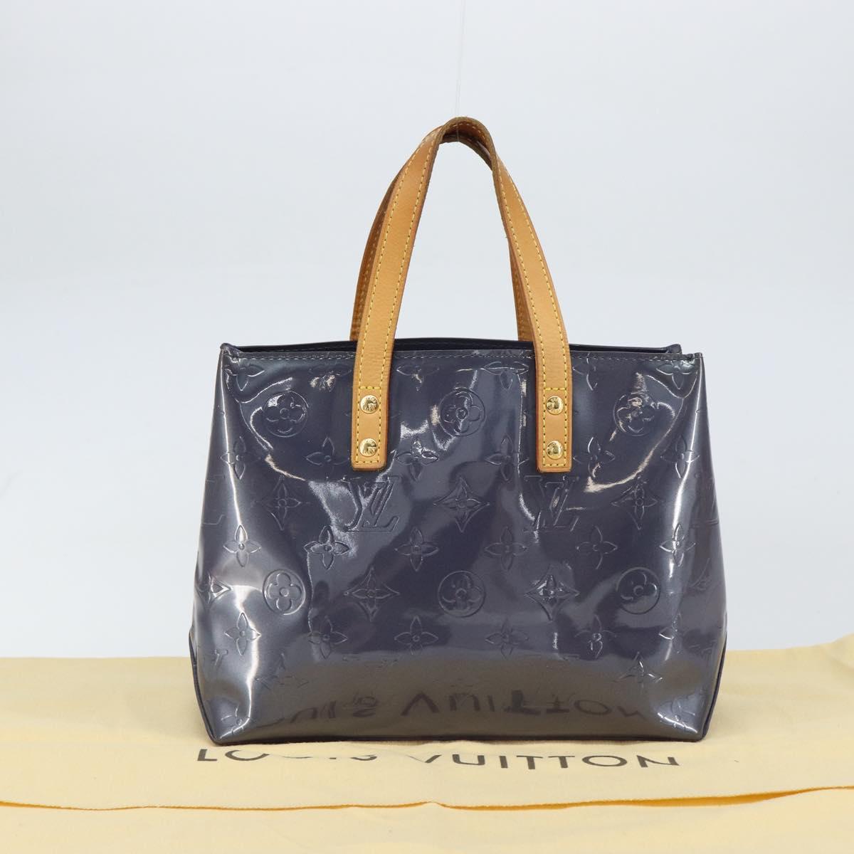 LOUIS VUITTON Monogram Vernis Reade PM Hand Bag Indigo M91335 LV Auth yk20031A