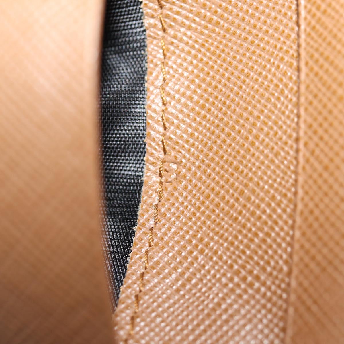 PRADA Key Case Safiano leather Brown Auth yk20038V