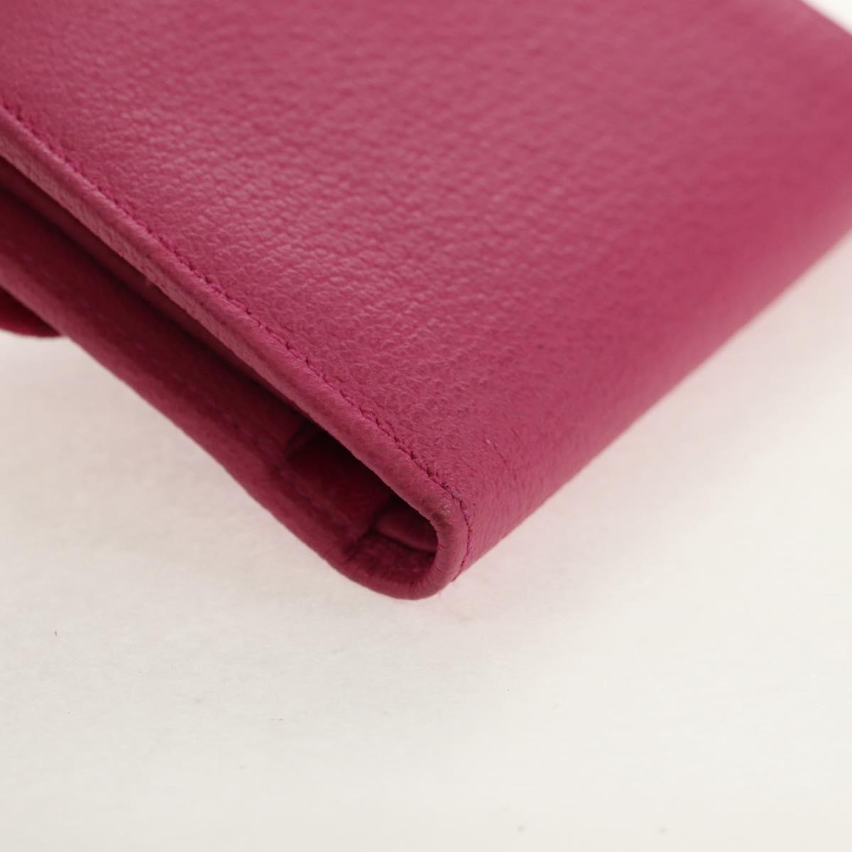 GUCCI Bamboo Wallet Suede Pink Gold 035 0959 1861 0 Auth yk20042V