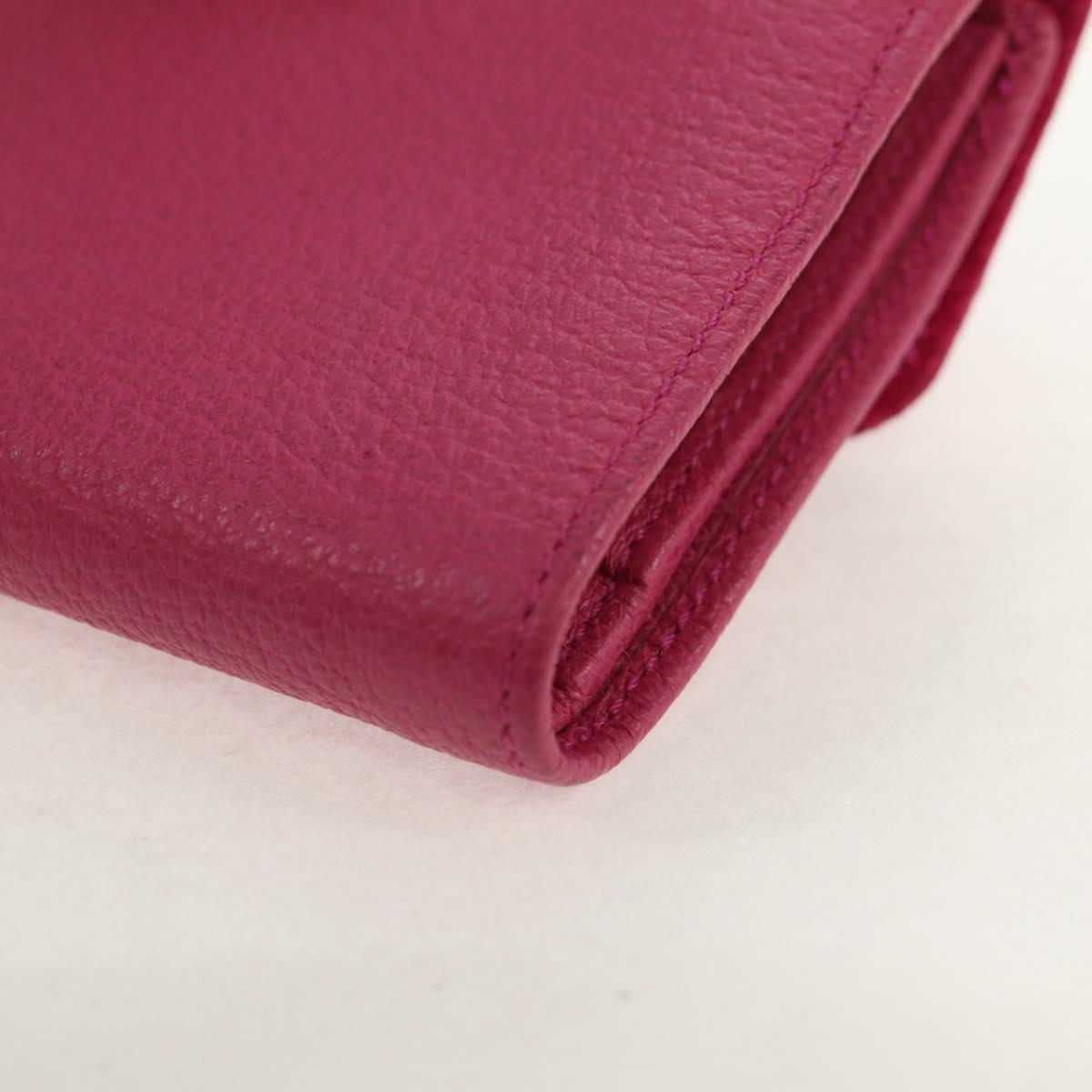 GUCCI Bamboo Wallet Suede Pink Gold 035 0959 1861 0 Auth yk20042V