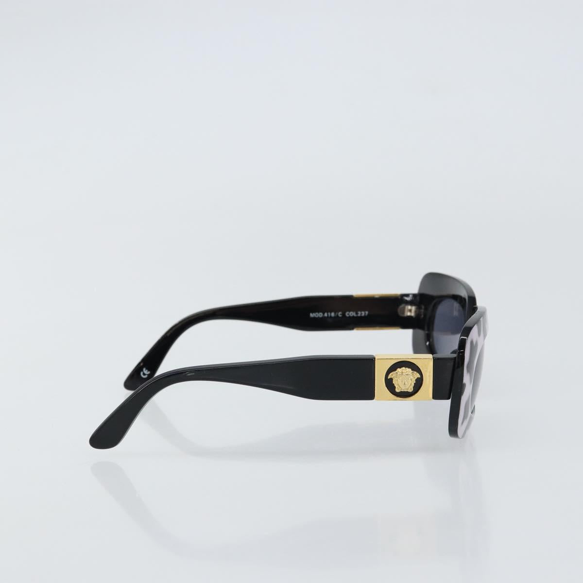 VERSACE Sunglasses plastic Black Auth yk20049