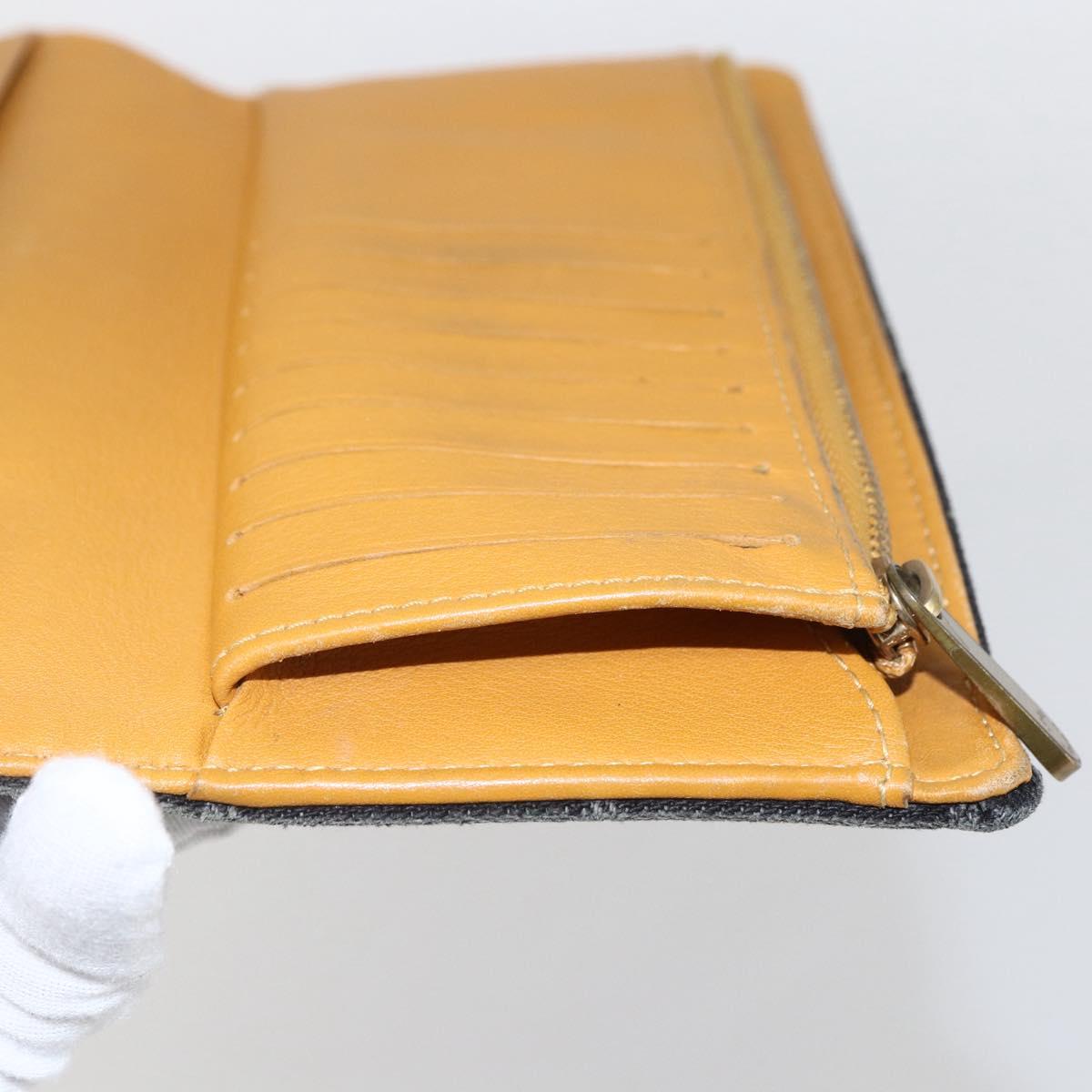 LOUIS VUITTON Denim Portefeuille Amelia Wallet Black M95512 Auth yk20055