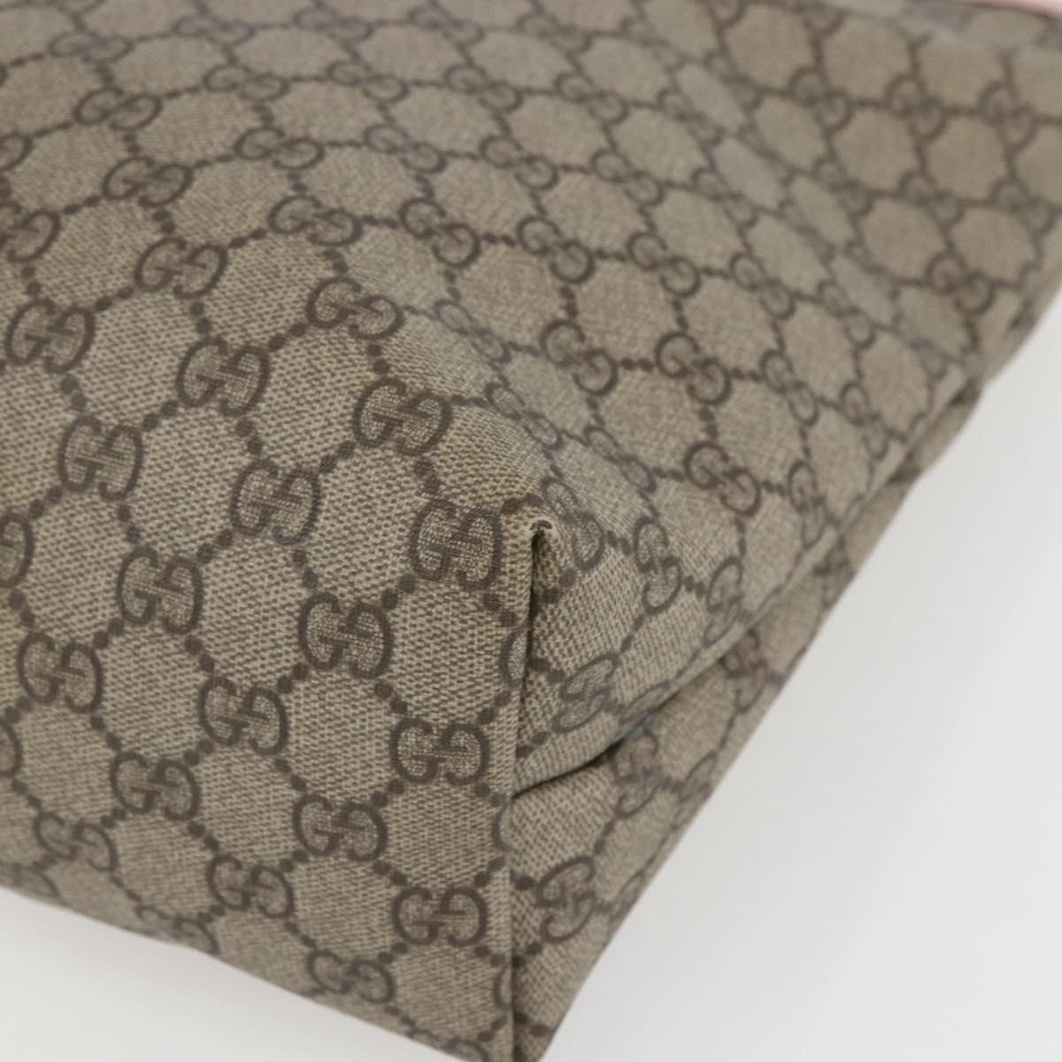 GUCCI GG Supreme Tote Bag PVC Beige 211137 Auth yk20059