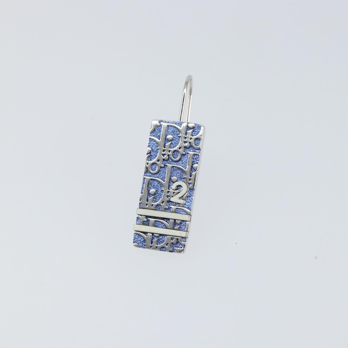 Christian Dior Pierce Earring metal Blue Auth yk20067