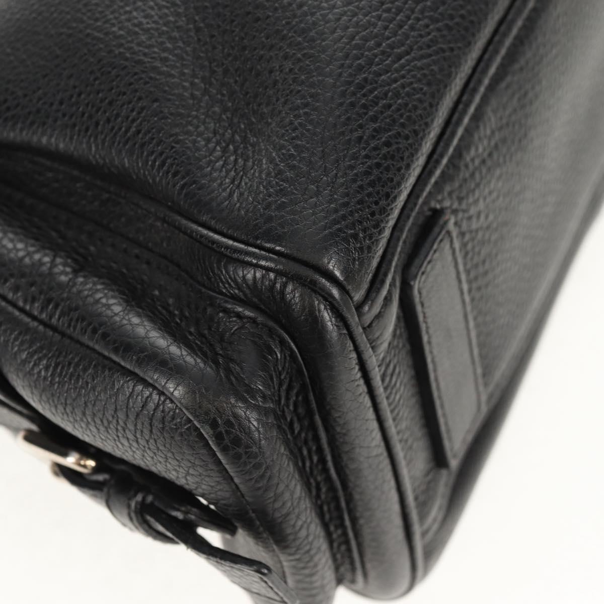 PRADA Shoulder Bag Leather Black Silver BR3250 Auth yk20080V