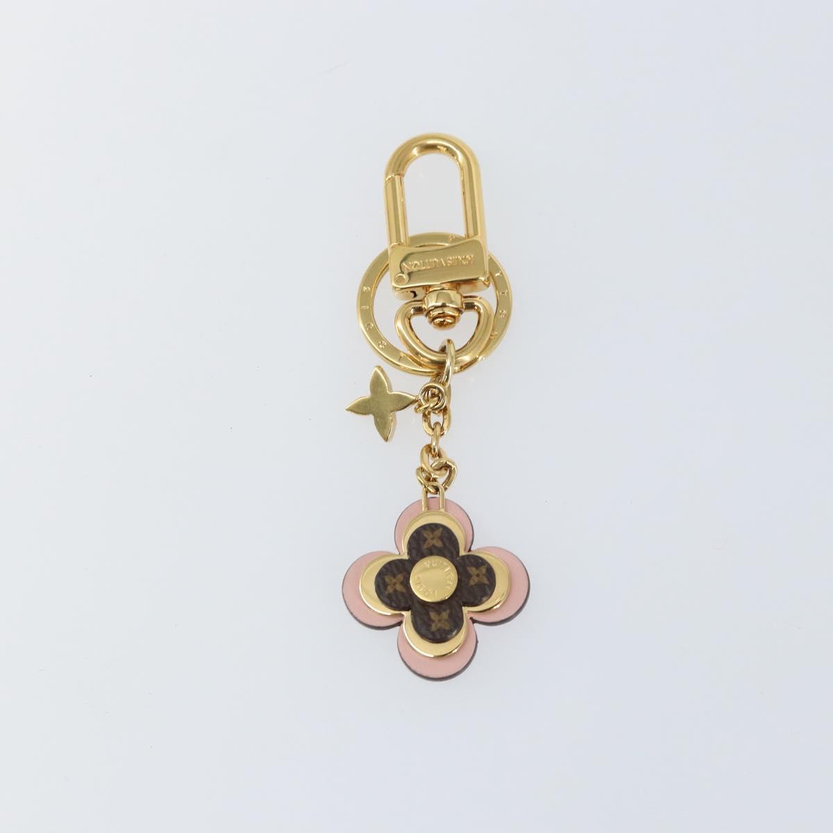 LOUIS VUITTON Porte Cles Blooming Charm metal Gold Tone M68085 LV Auth yk20083