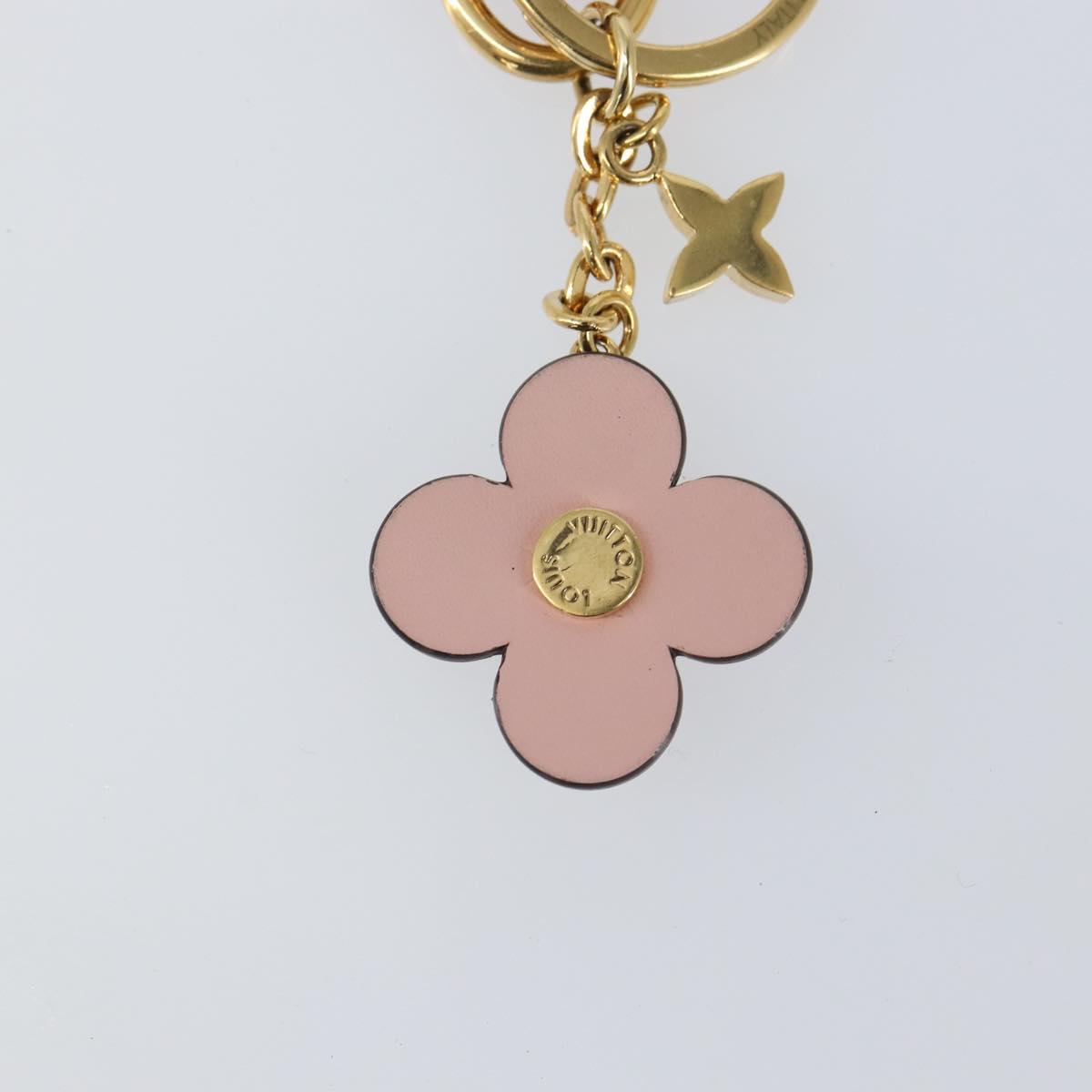 LOUIS VUITTON Porte Cles Blooming Charm metal Gold Tone M68085 LV Auth yk20083