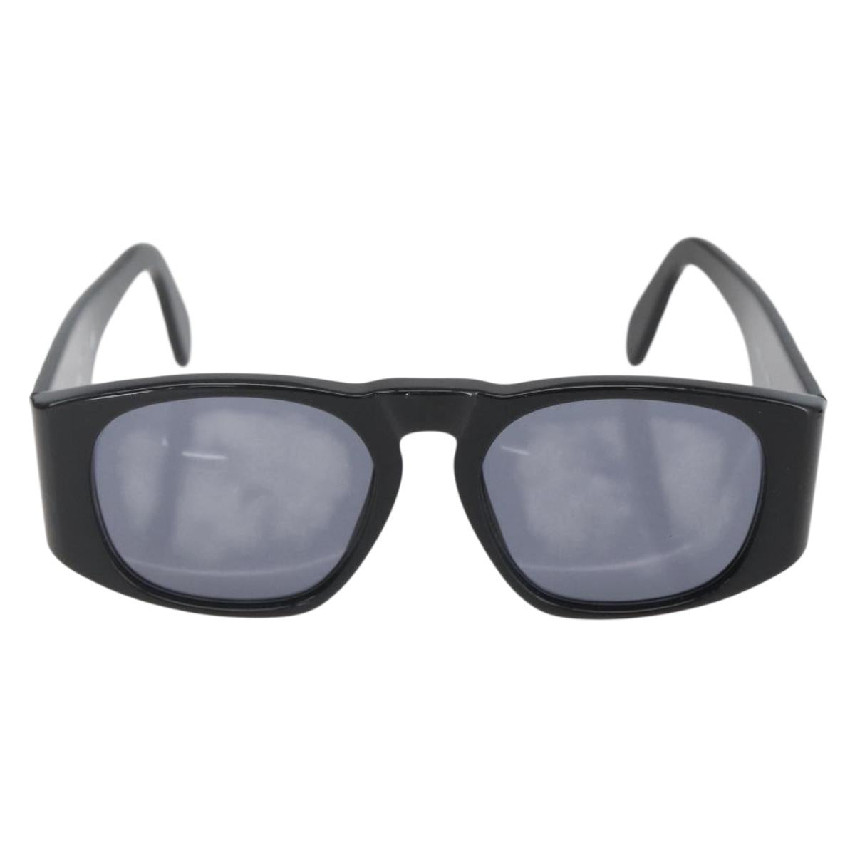 CHANEL COCO Mark Sunglasses plastic Black CC Auth yk20088V