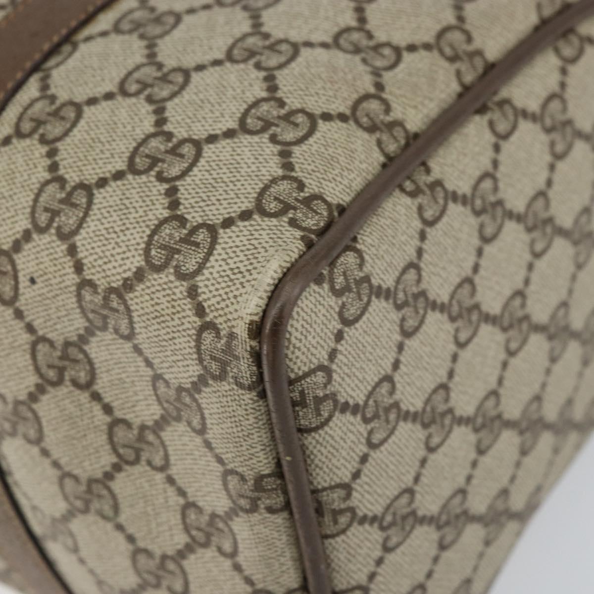 GUCCI GG Supreme Web Sherry Line Bag PVC Beige Gold 39 02 007 Auth yk20098