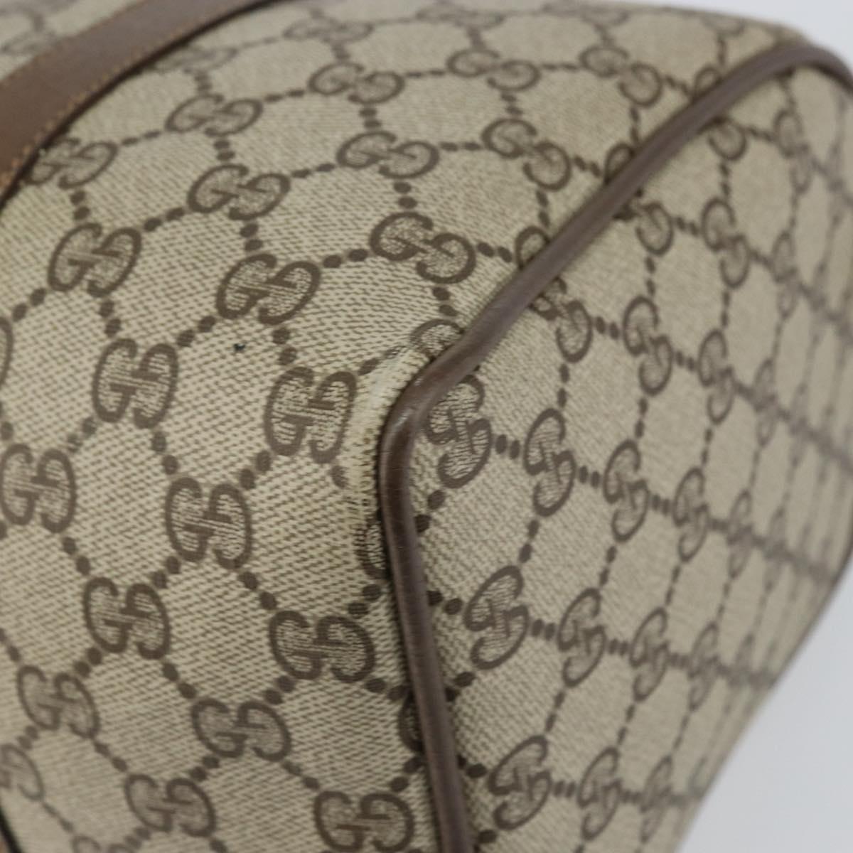 GUCCI GG Supreme Web Sherry Line Bag PVC Beige Gold 39 02 007 Auth yk20098