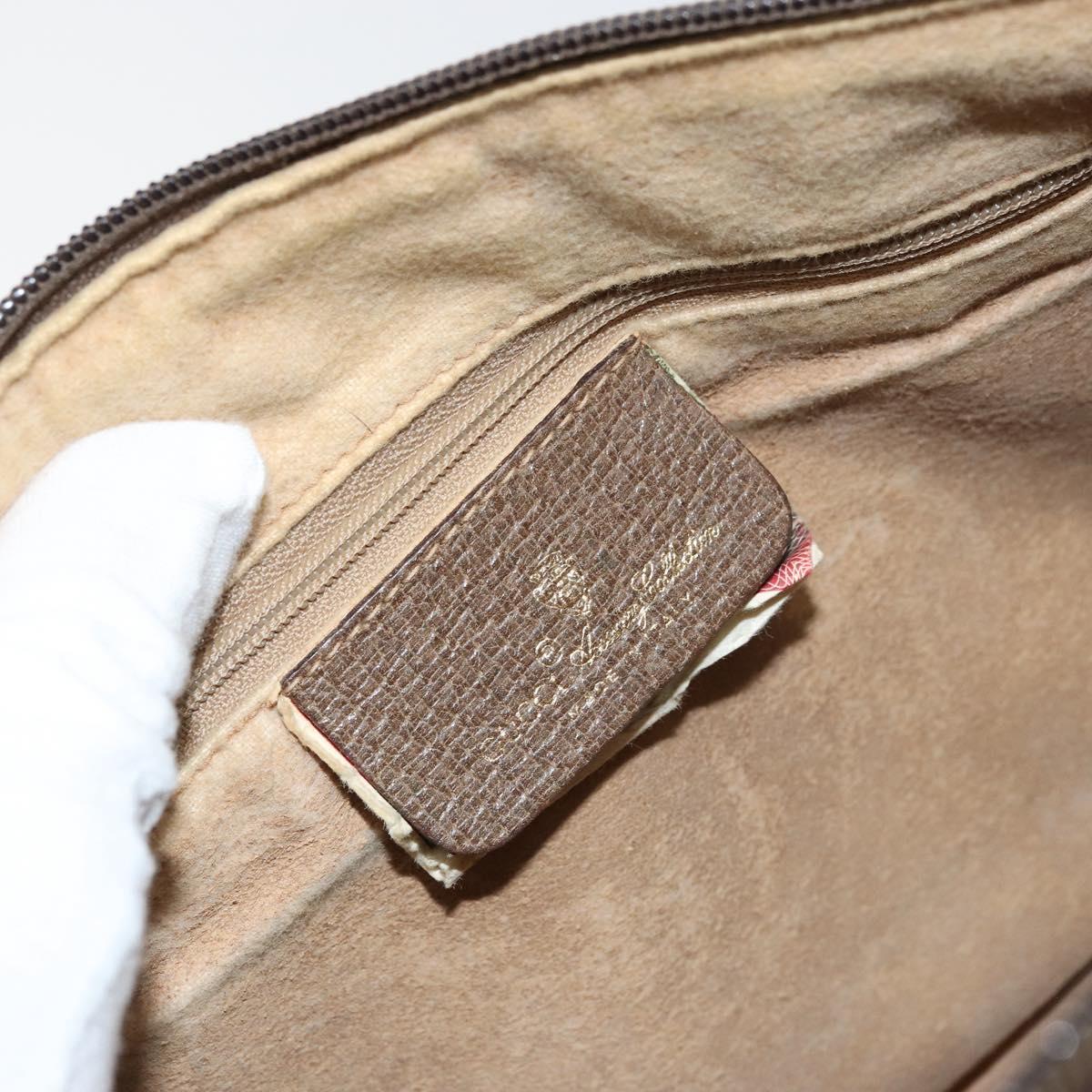 GUCCI GG Supreme Web Sherry Line Bag PVC Beige Gold 39 02 007 Auth yk20098