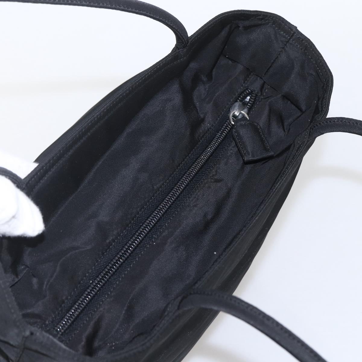 PRADA Tote Bag Nylon Black Silver Auth yk20104V