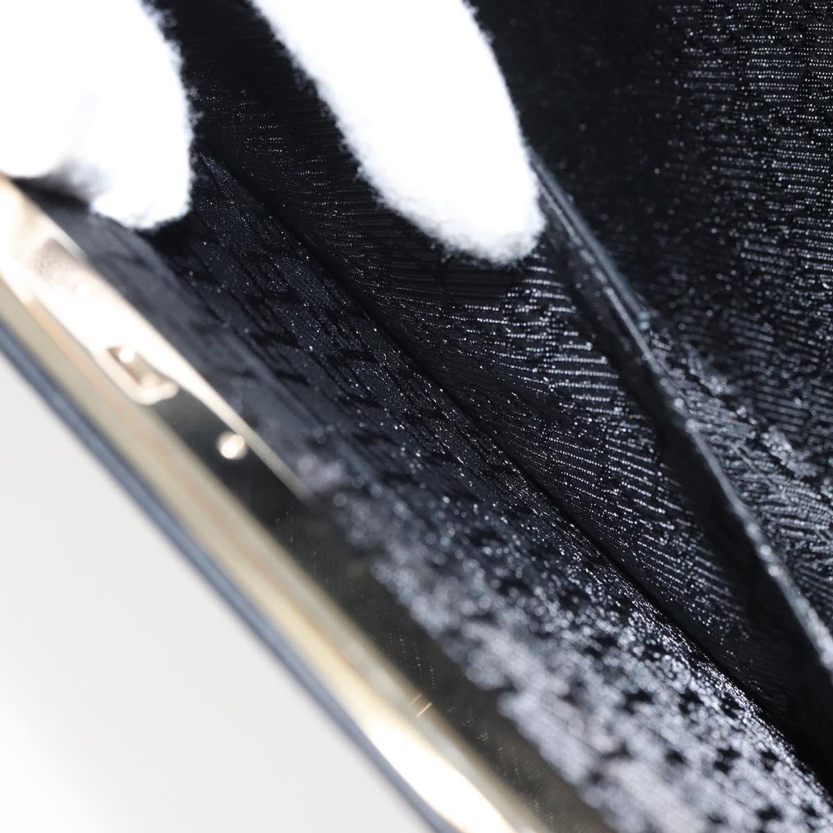 GUCCI Hand Bag Leather Black Gold Auth yk20107A