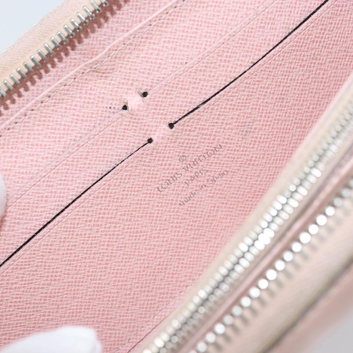 LOUIS VUITTON Epi Zippy Wallet Long Wallet Rose Valerine M61863 LV Auth yk20109
