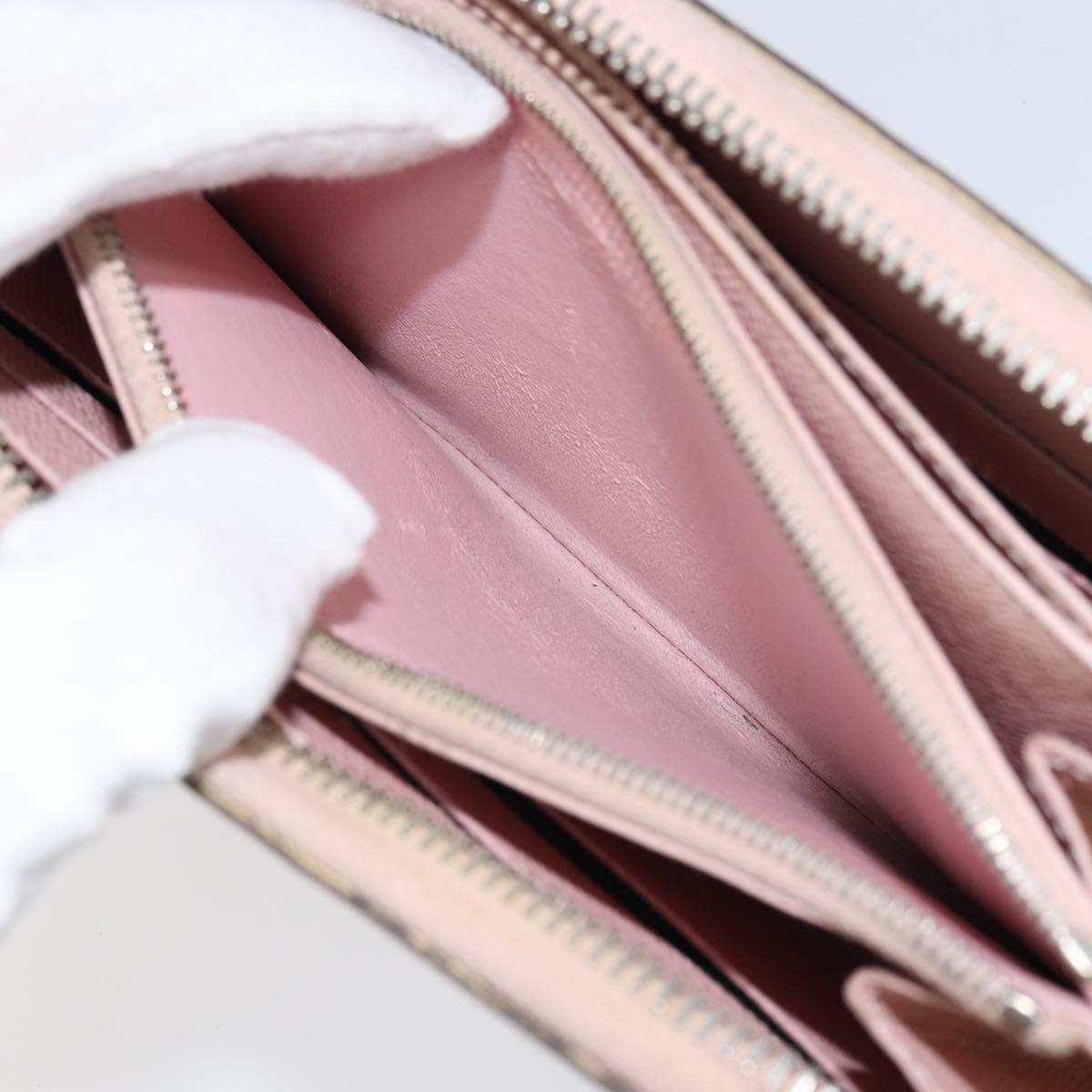 LOUIS VUITTON Epi Zippy Wallet Long Wallet Rose Valerine M61863 LV Auth yk20109