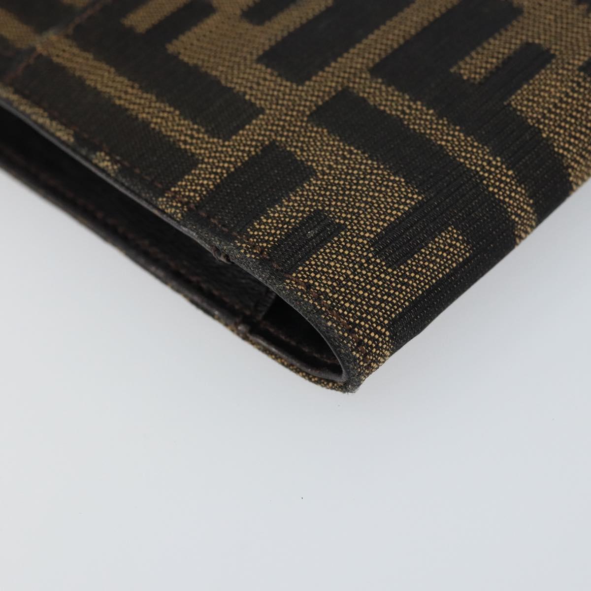 FENDI Zucca Canvas Cigarette Case Black Brown Auth yk20111V