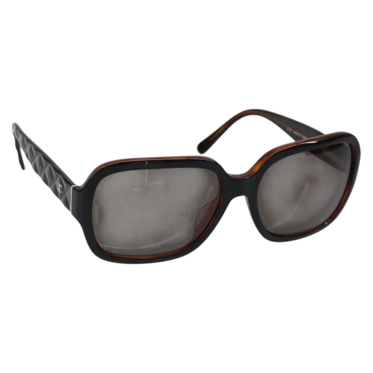 CHANEL COCO Mark Sunglasses plastic Silver CC Auth yk20113V