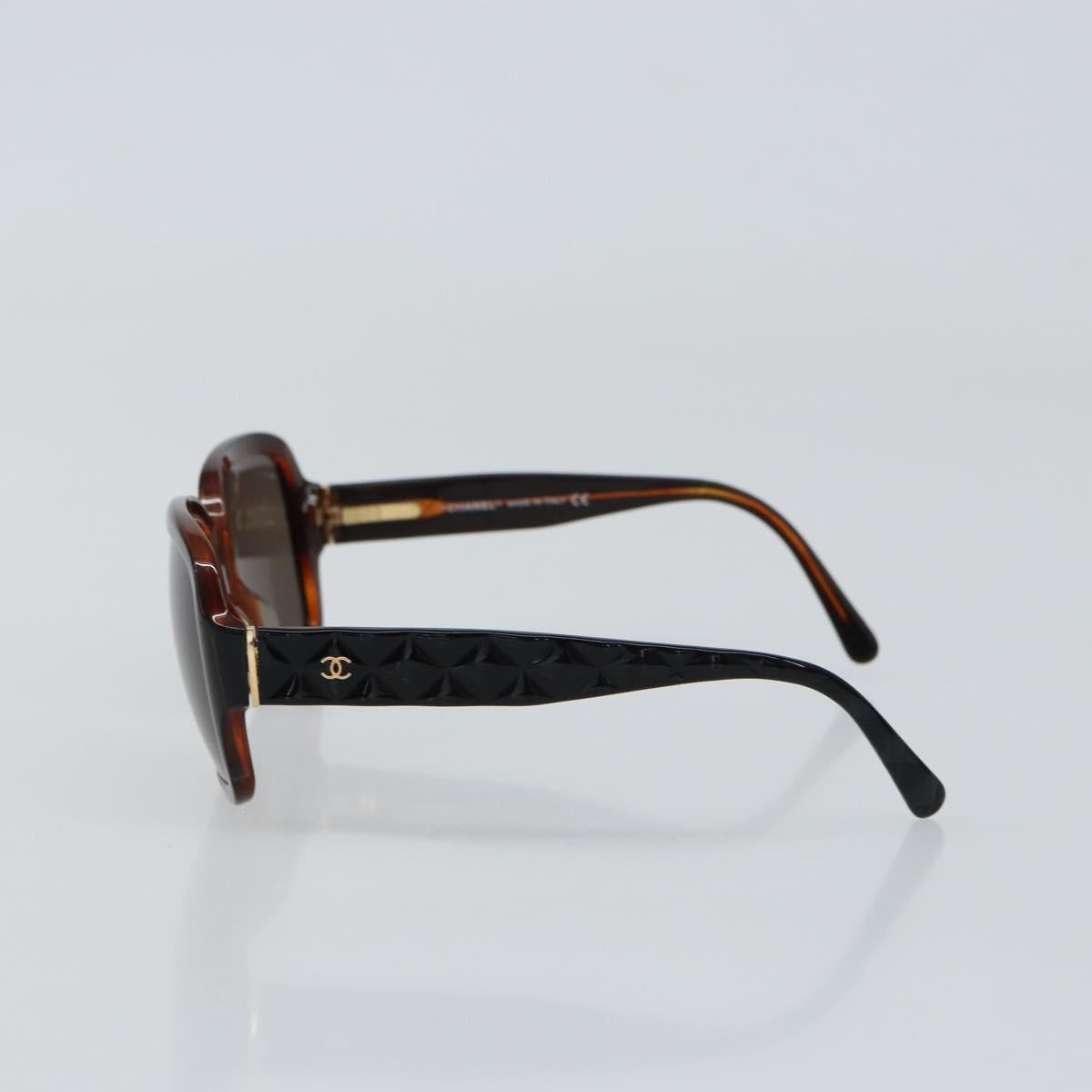 CHANEL COCO Mark Sunglasses plastic Silver CC Auth yk20113V