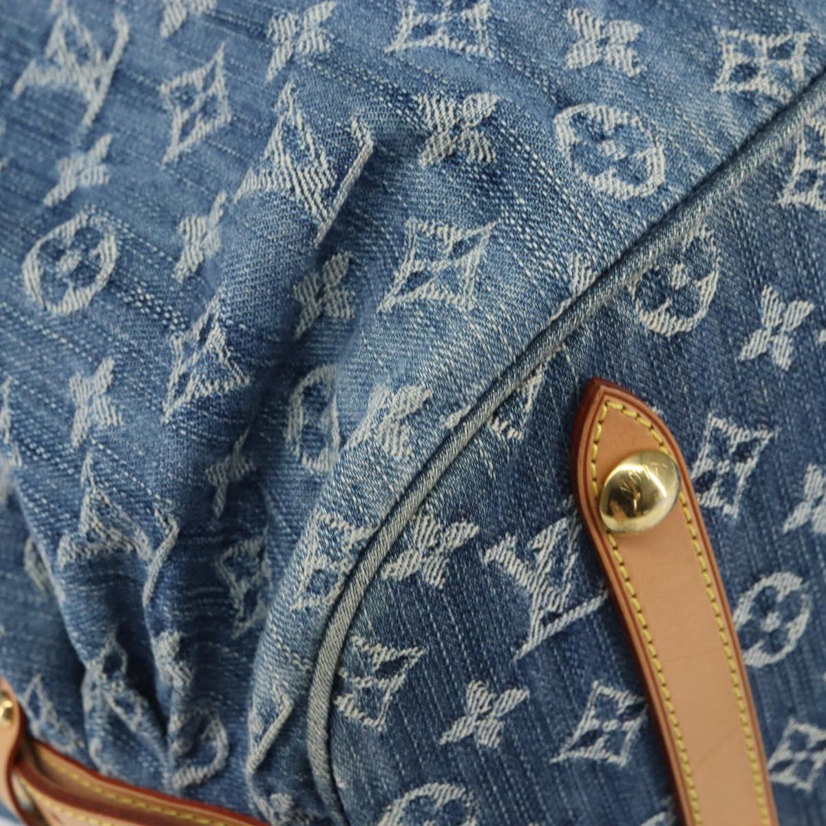 LOUIS VUITTON Monogram Denim XL Hand Bag Blue M95515 LV Auth yk20127V