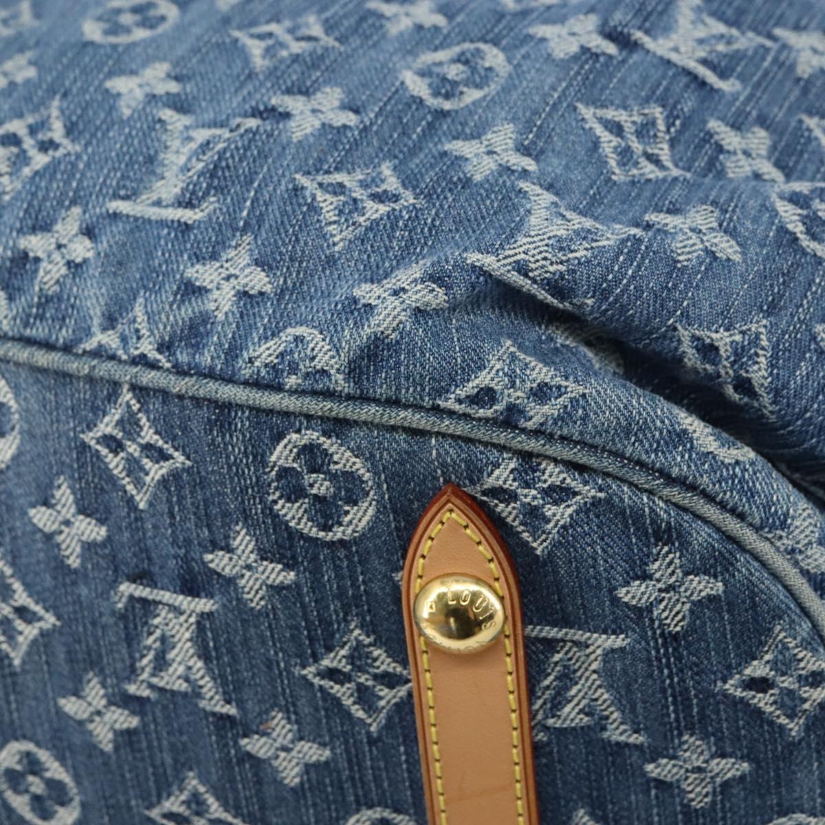 LOUIS VUITTON Monogram Denim XL Hand Bag Blue M95515 LV Auth yk20127V