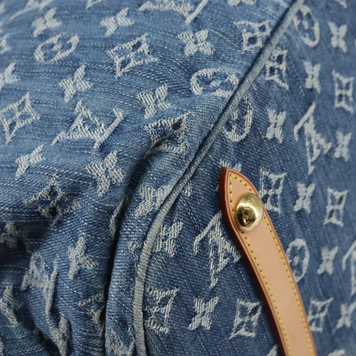 LOUIS VUITTON Monogram Denim XL Hand Bag Blue M95515 LV Auth yk20127V