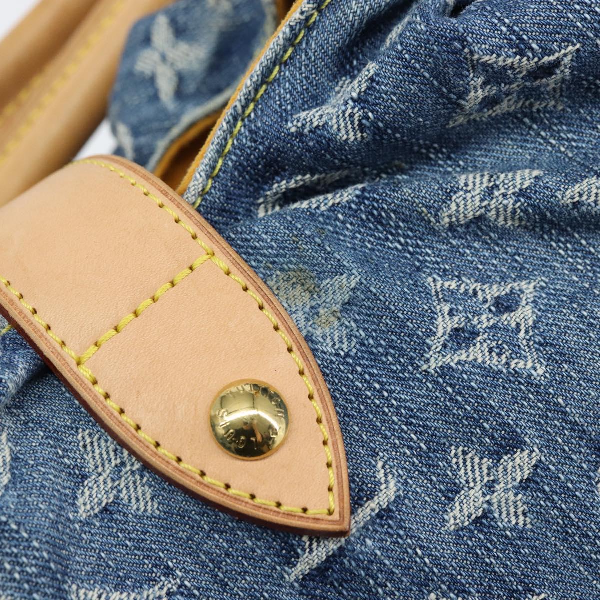 LOUIS VUITTON Monogram Denim XL Hand Bag Blue M95515 LV Auth yk20127V