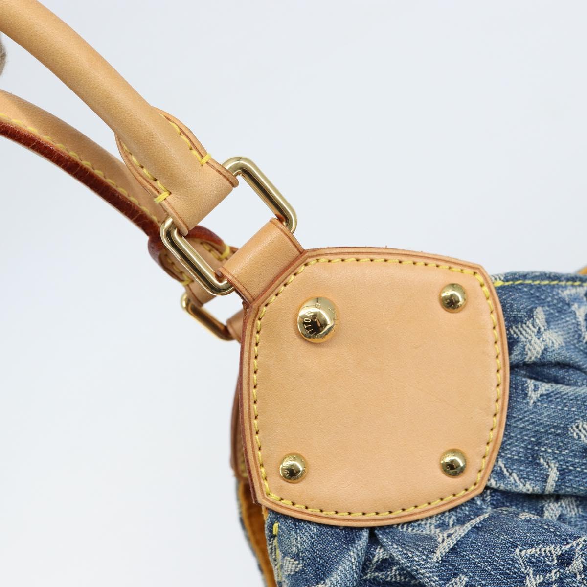 LOUIS VUITTON Monogram Denim XL Hand Bag Blue M95515 LV Auth yk20127V