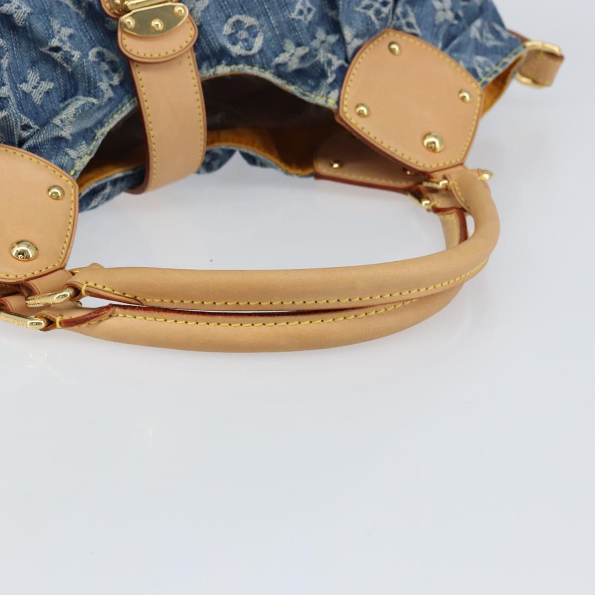 LOUIS VUITTON Monogram Denim XL Hand Bag Blue M95515 LV Auth yk20127V