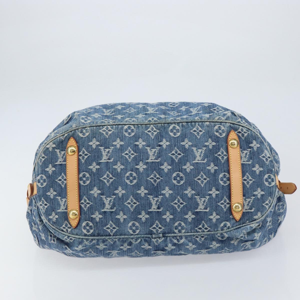 LOUIS VUITTON Monogram Denim XL Hand Bag Blue M95515 LV Auth yk20127V