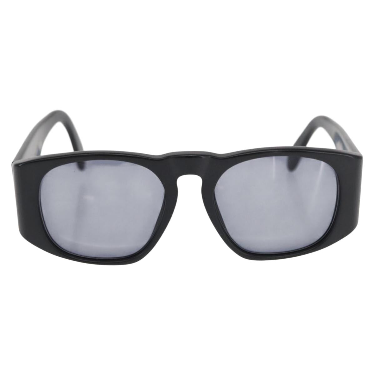 CHANEL Sunglasses plastic Black CC Auth yk20131
