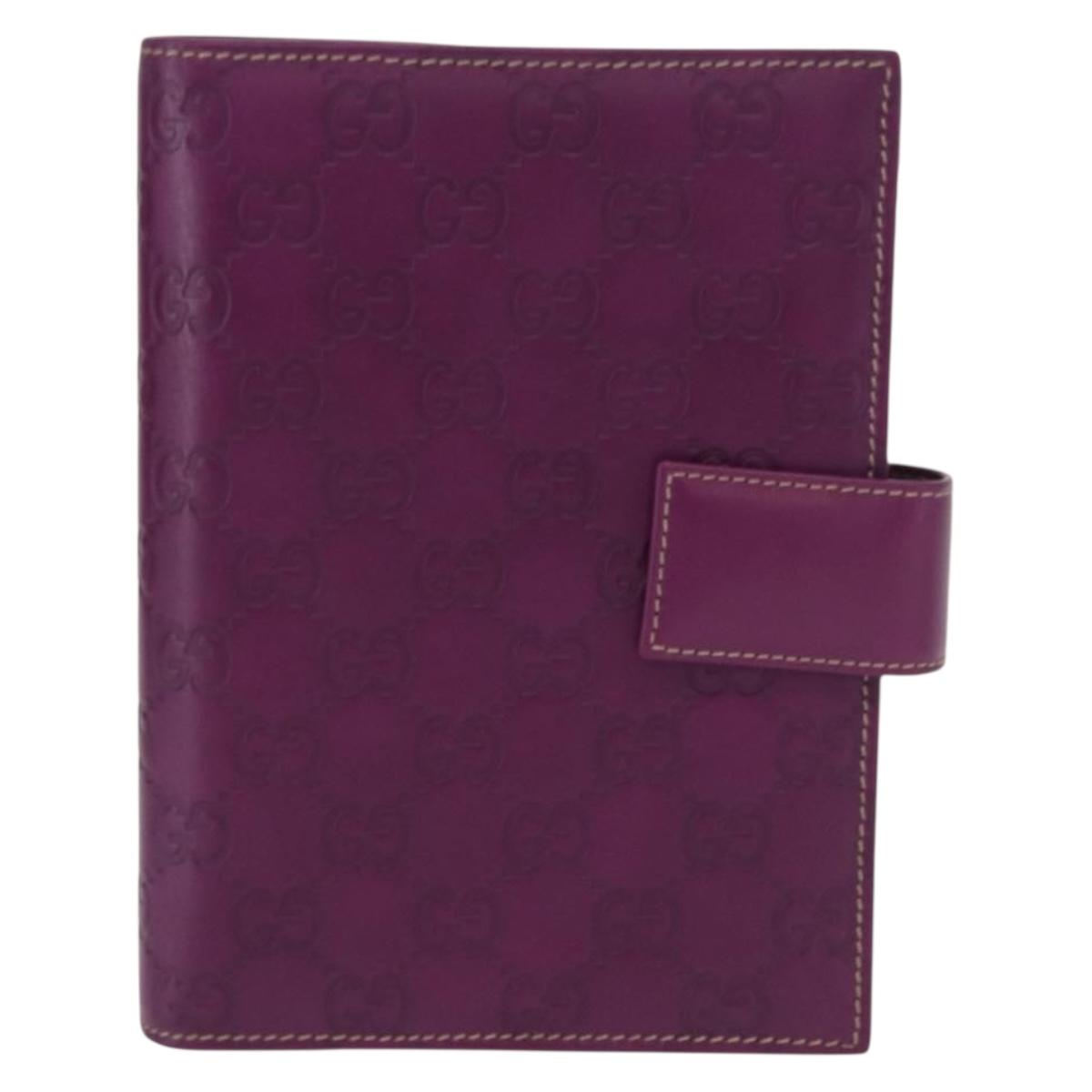 GUCCI GG Canvas Guccissima Day Planner Cover Purple 115241 2888 Auth yk20133V